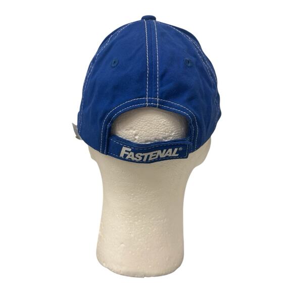New Fastenal Baseball Cap Hat Adjustable Strapback Blue White Stitch 100% Cotton - Picture 3 of 9